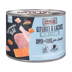 MACs Feinschmeckermenü Geflügel Lachs getreidefrei für Katzen 200g