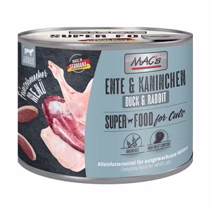 MACs Feinschmeckermenü Ente Kaninchen für Katzen 6x200g