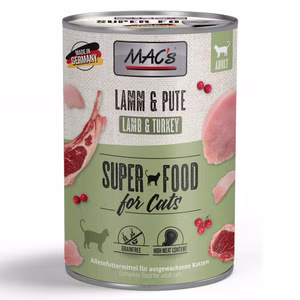 MACs Cat Lamm Pute für Katzen 6x400g