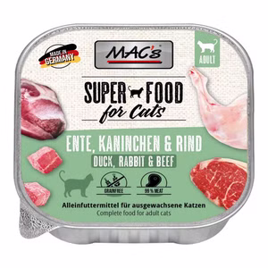 MACs Cat Schale Ente Kaninchen Rind für Katzen 100g