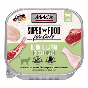 MACs Cat Schale Huhn Lamm Nassfutter für Katzen 100g