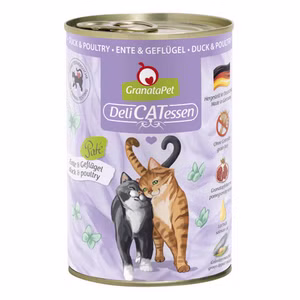 GranataPet Delicatessen Ente Geflügel Nassfutter für Katzen 400g