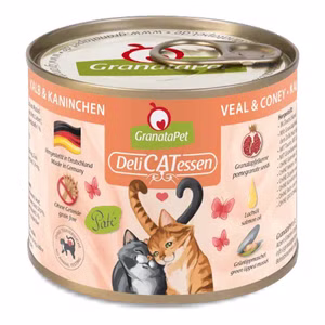 GranataPet Delicatessen Kalb Kaninchen für Katzen 200g