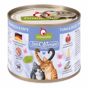 GranataPet Delicatessen Thunfisch Ente für Katzen 200g