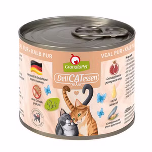 GranataPet Delicatessen Kalb Pur Nassfutter für Katzen 6x200g
