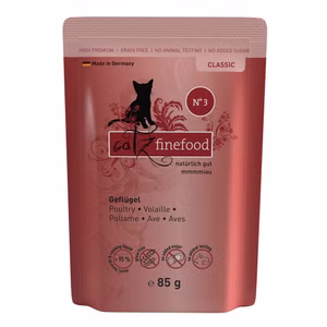 catz finefood Classic Nr. 3 Geflügel für Katzen 85g