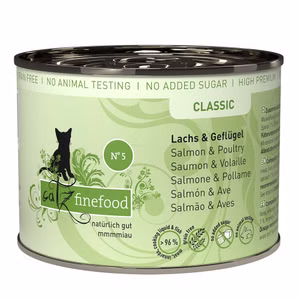 catz finefood Classic Nr 5 Lachs Geflügel für Katzen 6x200g