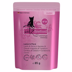 catz finefood Classic Nr 19 Lamm und Pferd für Katzen 16x85g