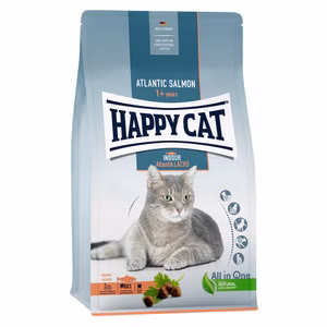 Happy Cat Indoor Adult Atlantik-Lachs für Wohnungskatzen 4kg