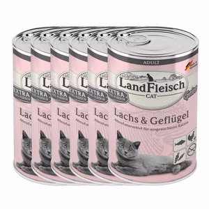 LandFleisch Cat Adult Gelee mit Lachs Geflügel 6x400g