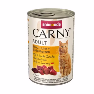 Animonda Carny Adult Rind Huhn Entenherzen für Katzen 400g 
