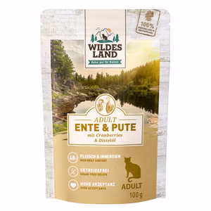 Wildes Land Ente und Pute für Katzen 100g