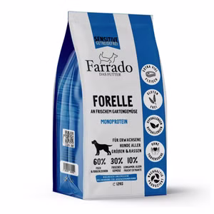 Farrado Forelle mit Kartoffeln und Früchten für Hunde 4kg