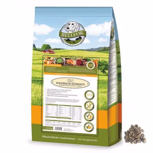 Bellfor Wildbach-Schmaus getreidefreies Futter mit Fisch für Hunde 3x7,5kg