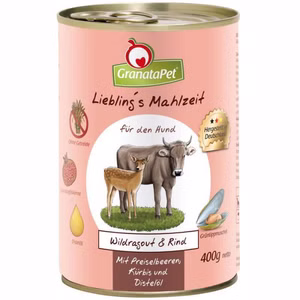 GranataPet Lieblings Mahlzeit Wildragout Rind für Hunde 6x800g