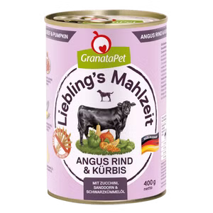 GranataPet Lieblings Mahlzeit Angus Rind mit Kürbis 12x400g