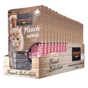 Leonardo Fleischmenü Pouchbeutel für Katzen 16x85g