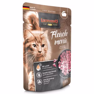 Leonardo Fleischmenü Pouchbeutel für Katzen 85g