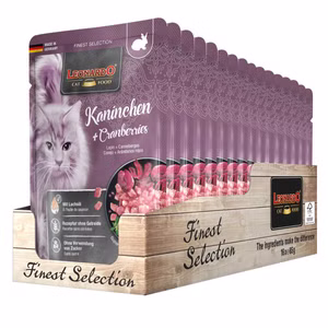 Leonardo Kaninchen und Cranberries Pouchbeutel für Katzen 85g