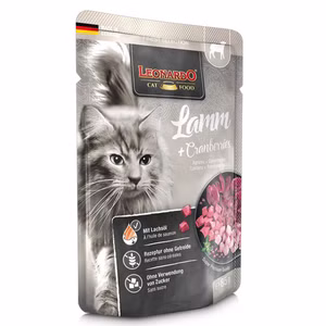 Leonardo Lamm und Cranberries Pouchbeutel für Katzen 85g