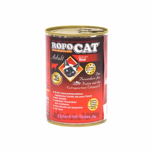 Ropocat Feinstes Rind pur für Katzen 400g