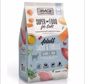 MACs Cat Lachs Forelle Trockenfutter für Katzen 2x1,5kg