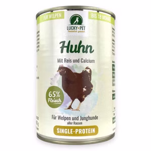 Luckys Junior Huhn und Reis für Welpen und Junghunde 48x400g