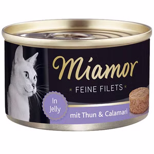 Miamor Feine Filets Thunfisch Calamari in Jelly für Katzen 100g Dose