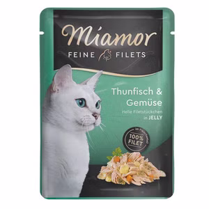 Miamor Feine Filets Thunfisch Gemüse in Jelly für Katzen 100g 