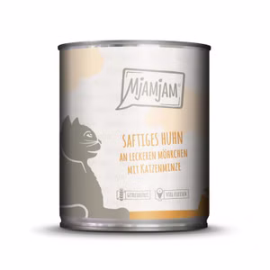 MjAMjAM saftiges Huhn an leckeren Möhrchen für Katzen 6x800g