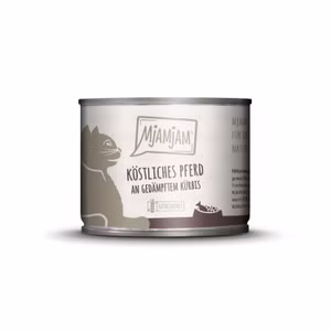 MjAMjAM köstliches Pferd an gedämpftem Kürbis für Katzen 6x200g