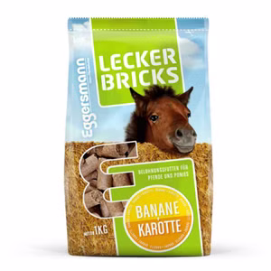 Eggersmann Lecker Bricks Banane Karotte für Pferde 14x1kg