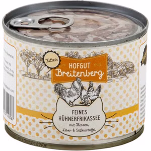 Hofgut Breitenberg Kitten Hühnerfrikassee für junge Katzen 180g
