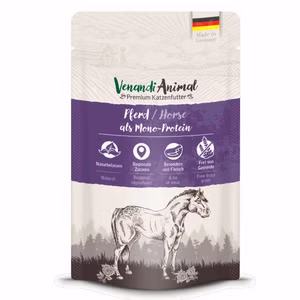 Venandi Animal Pferd als Monoprotein für Katzen 125g 125g