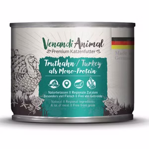 Venandi Animal Truthahn als Monoprotein für Katzen 200g 200g