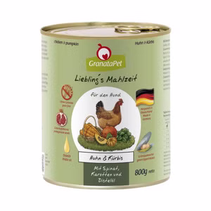 GranataPet Lieblings Mahlzeit Huhn Kürbis für Hunde 6x800g