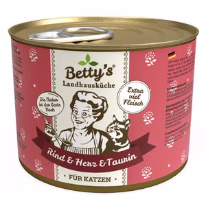 Bettys Landhausküche Rind Herz für Katzen 200g