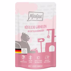 MjAMjAM köstliche Garnelen an saftigem Hühnchen für Katzen 200g