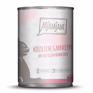 MjAMjAM köstliche Garnelen an saftigem Hühnchen für Katzen 200g