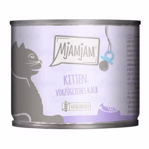 MjAMjAM Kitten vorzügliches Kalb mit Lachsöl für Katzen 200g