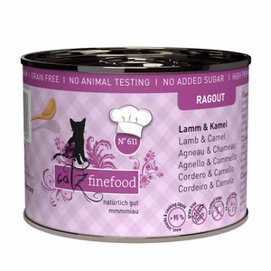 catz finefood Ragout No 611 Lamm Kamel für Katzen 180g