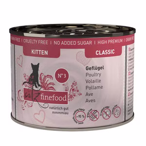 catz finefood Kitten No 03 Geflügel Futter für junge Katzen 200g