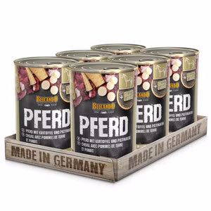 Belcando Pferd mit Kartoffel hochwertiges Dosenfutter für Hunde 6x400g