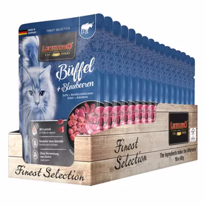 Leonardo Büffel und Blaubeeren für Katzen 85g