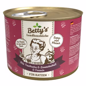 Bettys Landhausküche mit Truthahn und Borretschöl für Katzen 200g