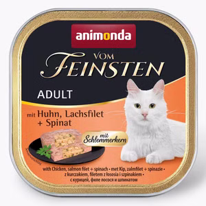 Animonda Vom Feinsten Huhn Lachsfilet Spinat  100g