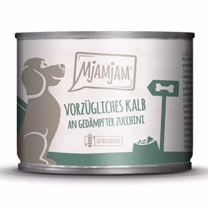 MJAMJAM vorzügliches Kalb an gedämpfter Zucchini für Hunde 200g
