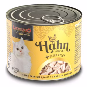 Leonardo Huhn plus extra Filet für Katzen 200g