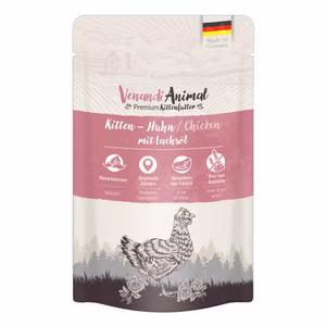 Venandi Animal Kitten Huhn mit Lachsöl für Katzen 125g 125g