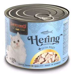 Leonardo Hering plus extra Filet für Katze 200g